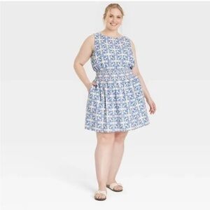 Universal Thread Blue Floral Mini Dress